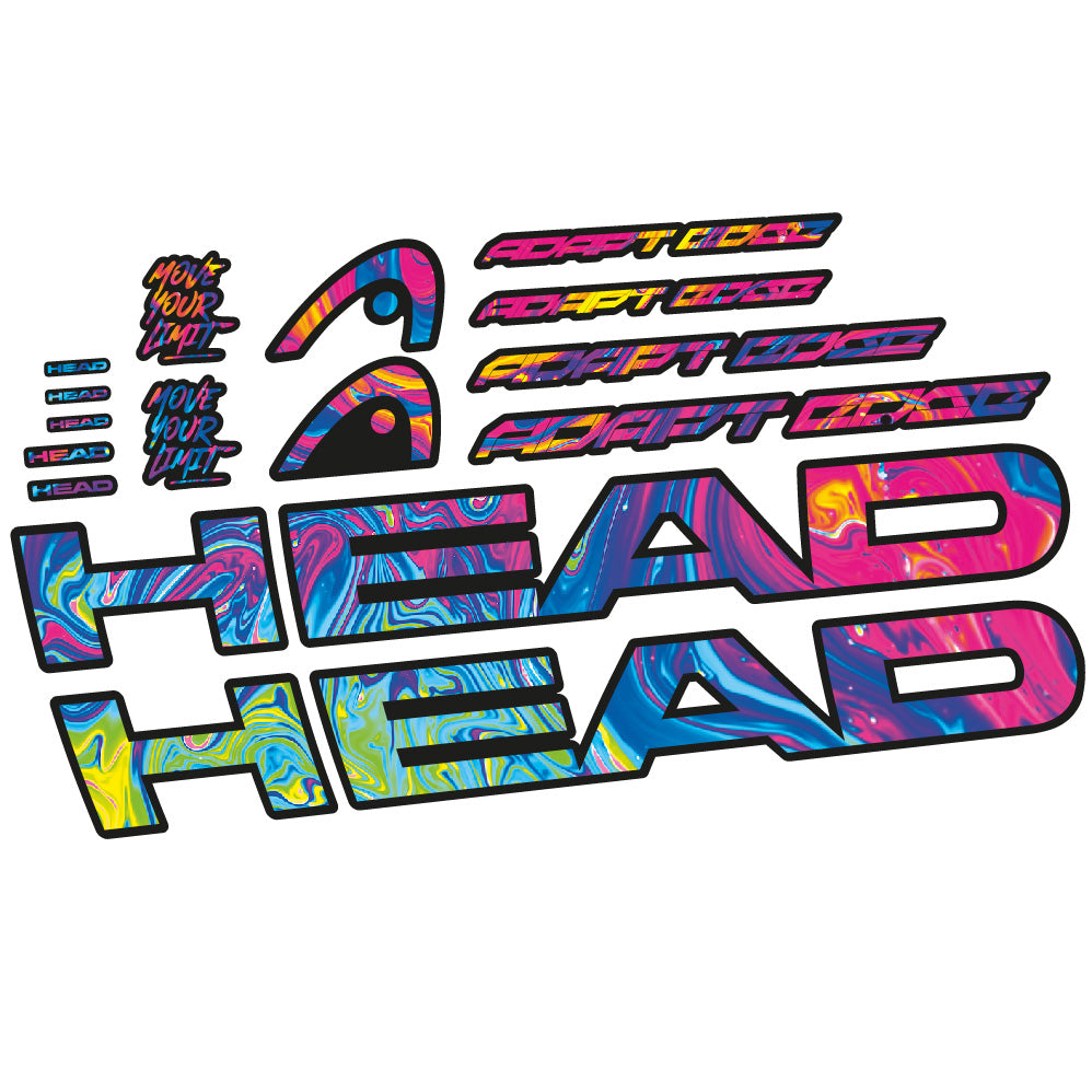 Aufkleber Head Adapt Edge III 2023, Rahmen, Fahrradaufkleber Vinyl