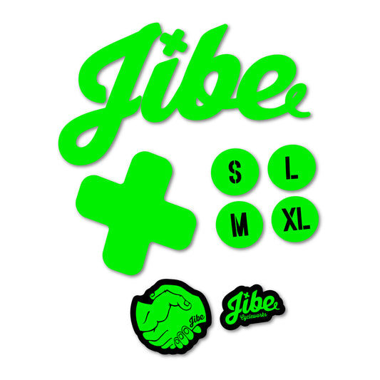 Neon Green decal for Jibe XCHT 2023-2026 frame – bike sticker vinyl