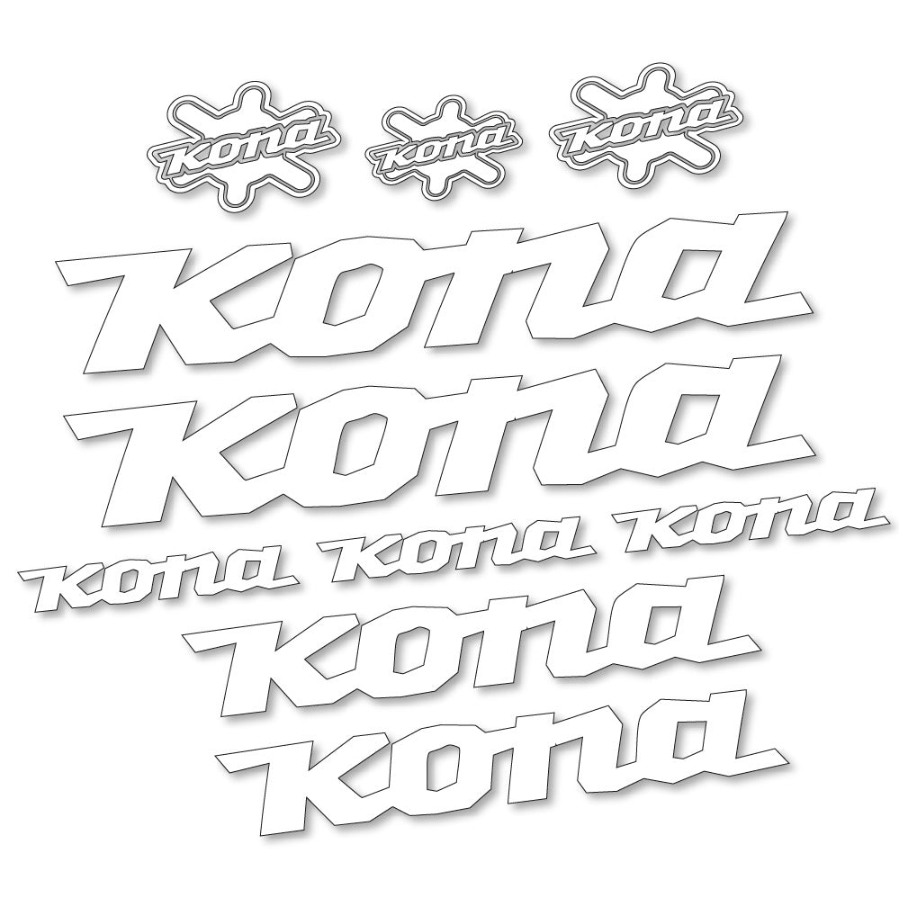 Aufkleber Kona, Rahmen, Fahrradaufkleber Vinyl