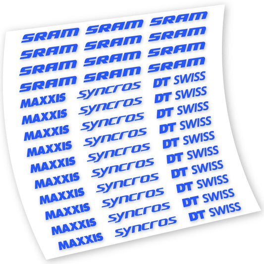 Aufkleber, Maxxis Syncross DT Swiss Sram, Rahmen, Fahrradaufkleber Vinyl