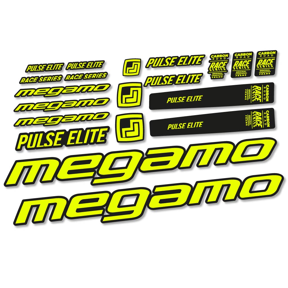 Aufkleber Megamo Pulse Elite 2022, Rahmen, Fahrradaufkleber Vinyl