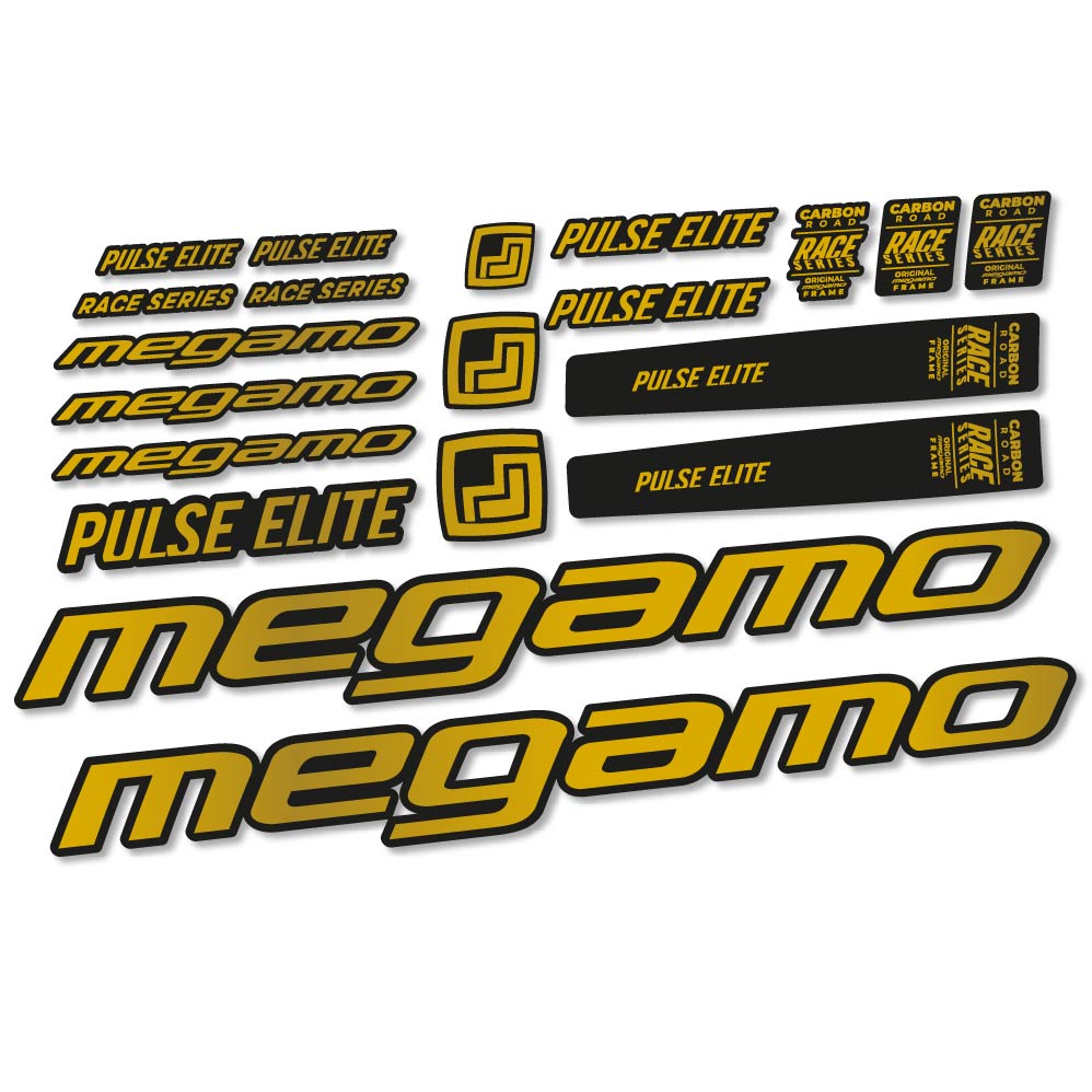 Aufkleber Megamo Pulse Elite 2022, Rahmen, Fahrradaufkleber Vinyl