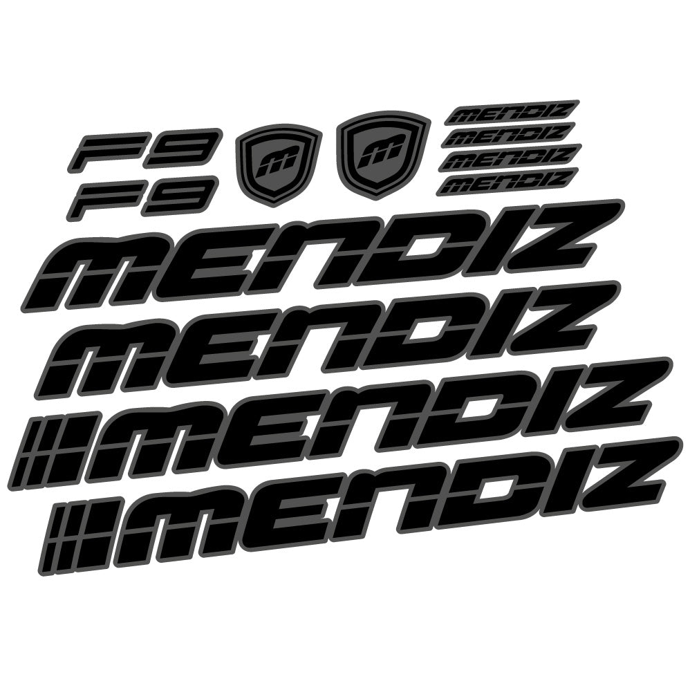 Aufkleber Mendiz F9 2021, Rahmen, Fahrradaufkleber Vinyl