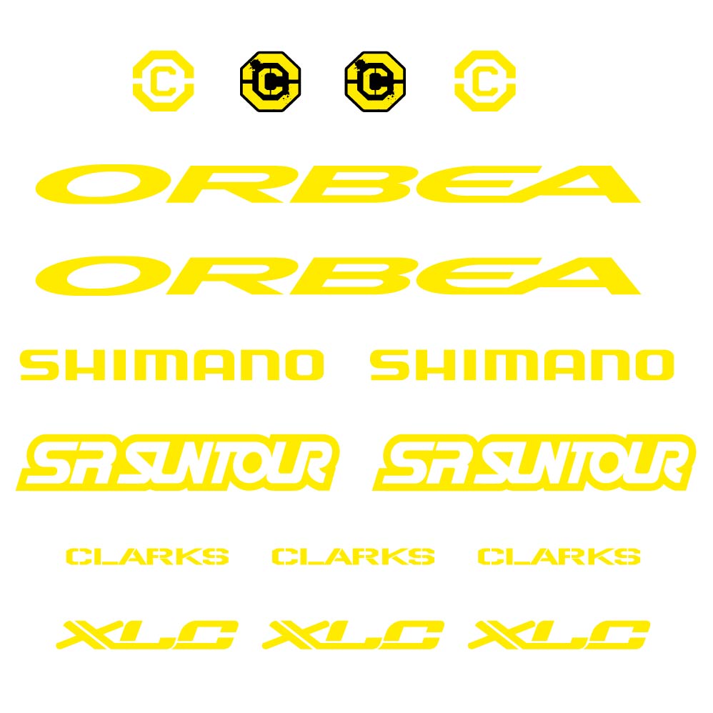 Aufkleber Orbea, Shimano, SRSuntour, Clarks, XLC, Rahmen, Fahrradaufkleber Vinyl