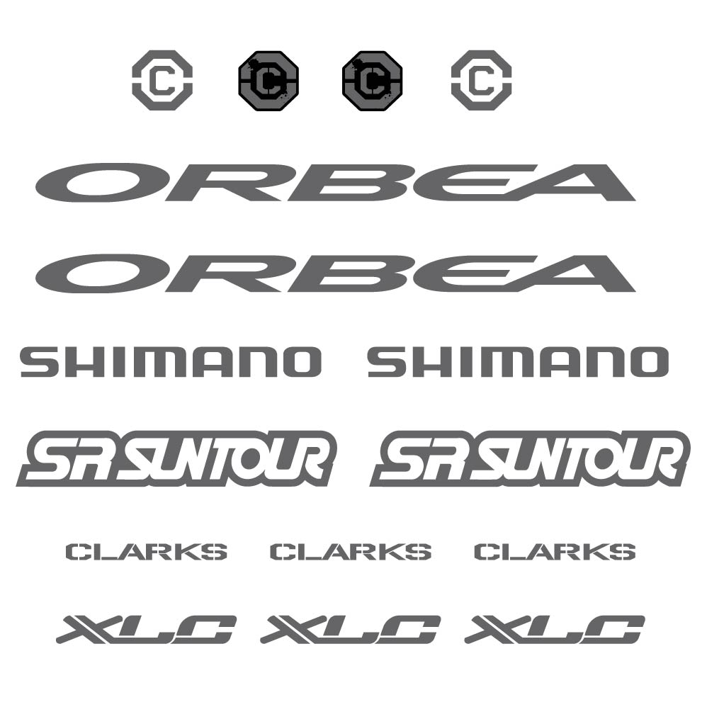 Aufkleber Orbea, Shimano, SRSuntour, Clarks, XLC, Rahmen, Fahrradaufkleber Vinyl