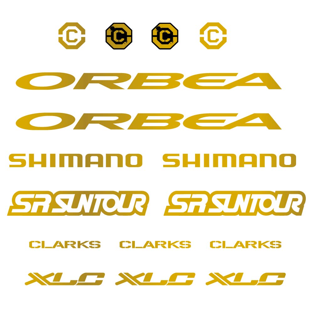 Aufkleber Orbea, Shimano, SRSuntour, Clarks, XLC, Rahmen, Fahrradaufkleber Vinyl