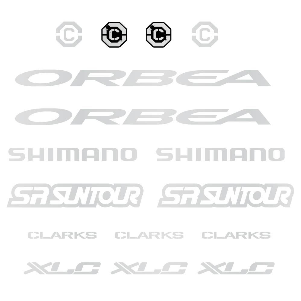 Aufkleber Orbea, Shimano, SRSuntour, Clarks, XLC, Rahmen, Fahrradaufkleber Vinyl