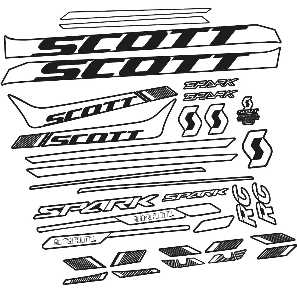 Aufkleber Scott Spark 930 2017, Rahmen, bicke Aufkleber Vinyl