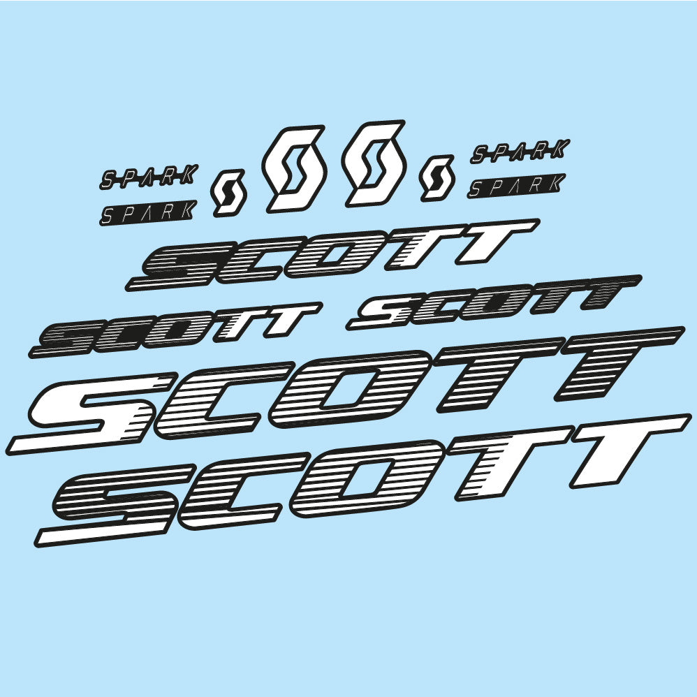 Aufkleber Scott Spark RC 2022, Rahmen, Fahrradaufkleber Vinyl