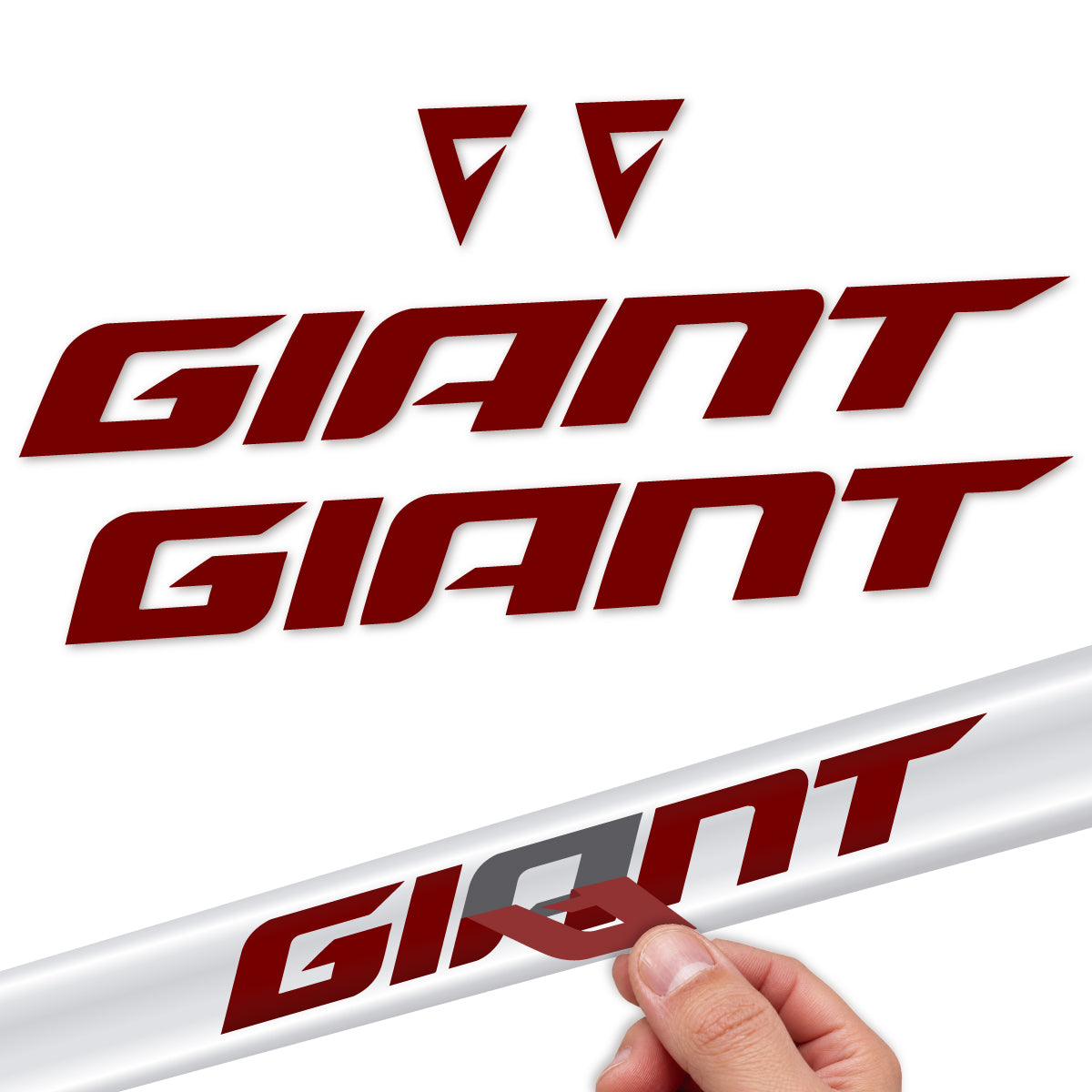Compatible Stickers for Giant Anthem 2026, Frame vinyl decals - Very Dark Red