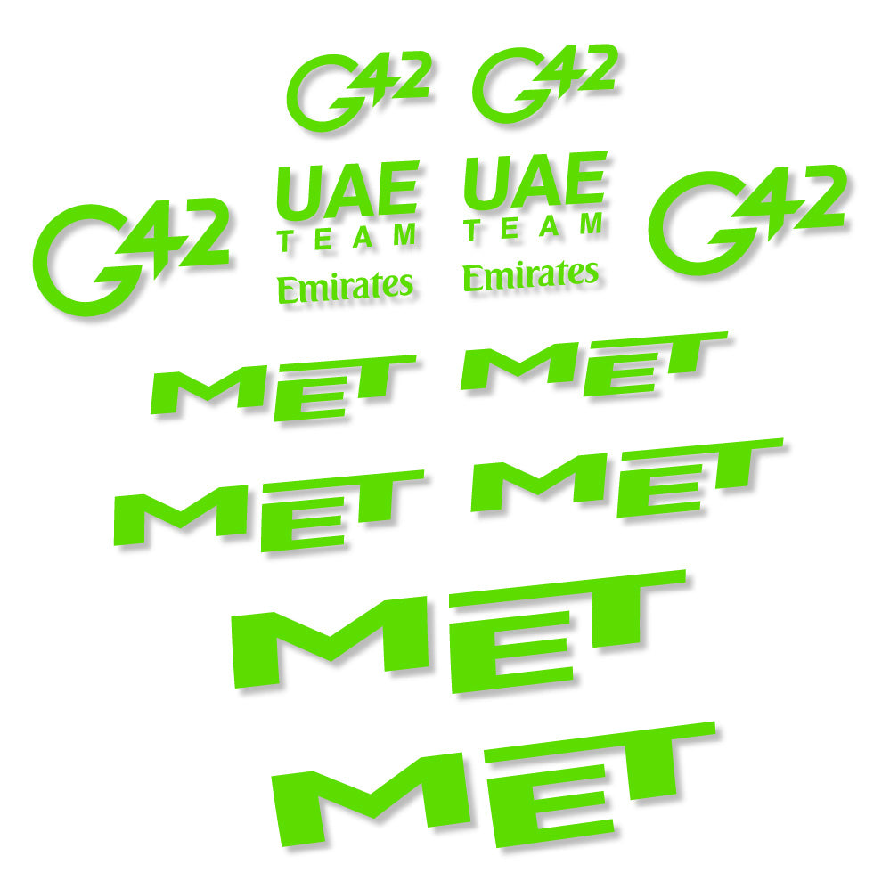 Decal MET G42 UAE, Helmet, bike sticker vinyl