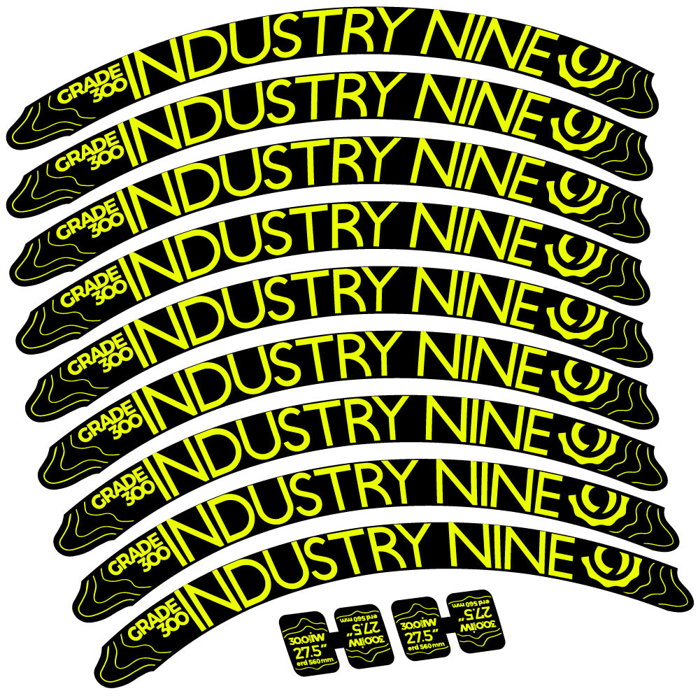 Aufkleber Industry Nine Grade 300, MTB-Rad 27,5, Fahrradaufkleber Vinyl
