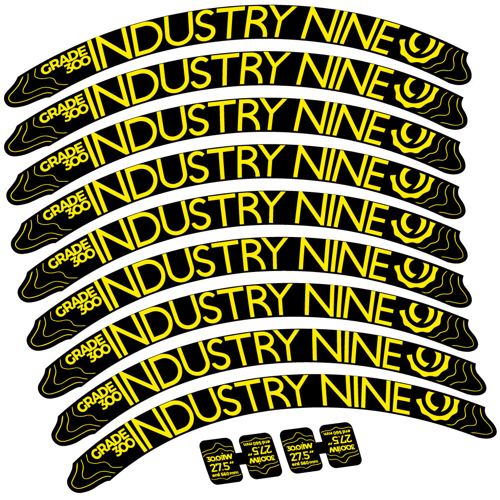 Aufkleber Industry Nine Grade 300, MTB-Rad 27,5, Fahrradaufkleber Vinyl