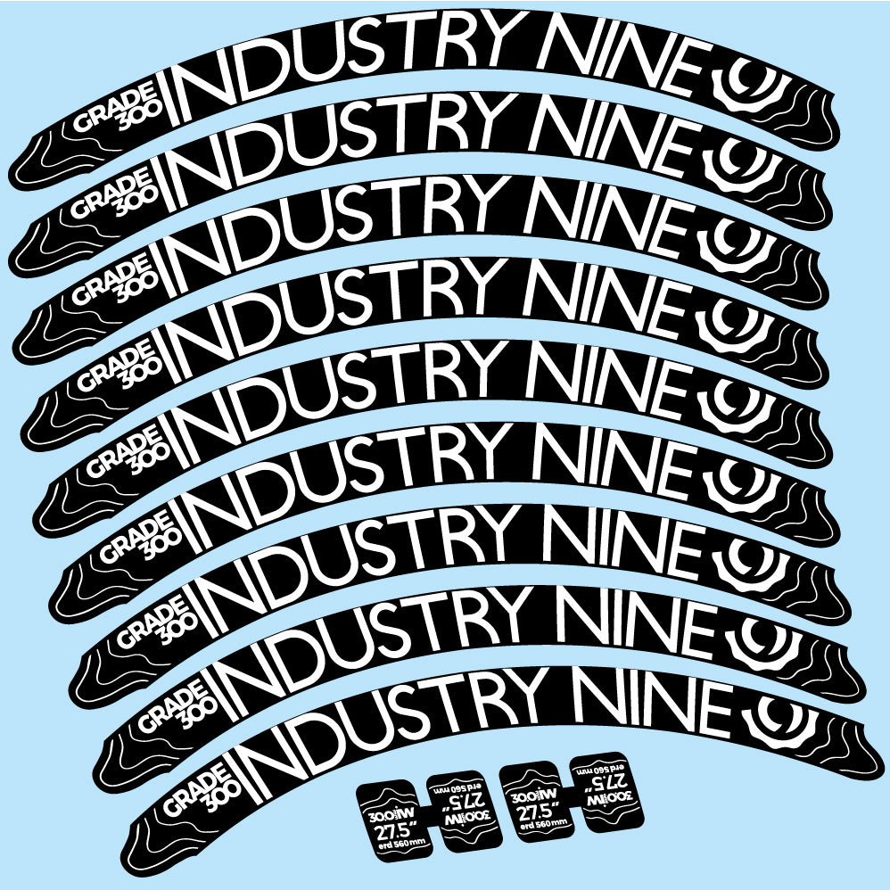 Aufkleber Industry Nine Grade 300, MTB-Rad 27,5, Fahrradaufkleber Vinyl