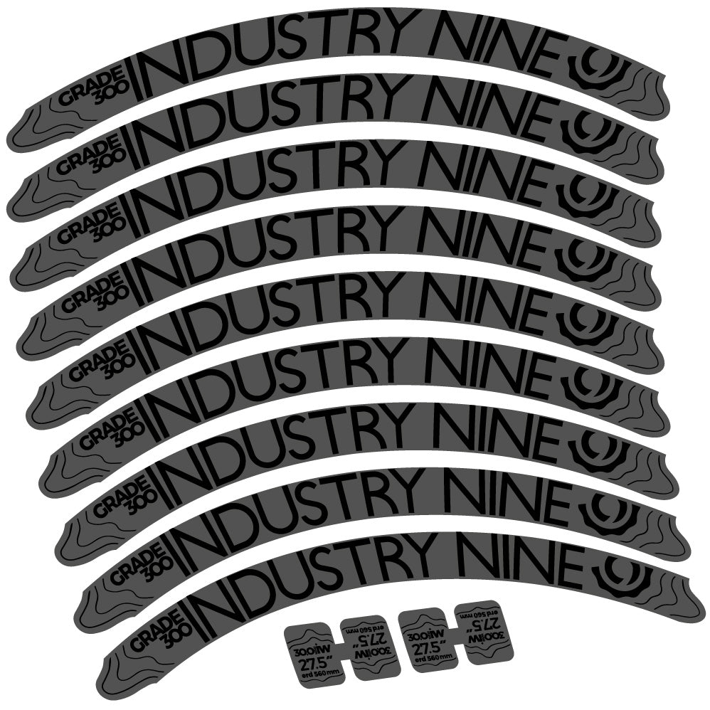 Aufkleber Industry Nine Grade 300, MTB-Rad 27,5, Fahrradaufkleber Vinyl