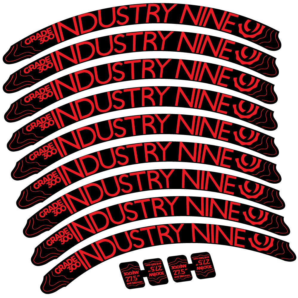 Aufkleber Industry Nine Grade 300, MTB-Rad 27,5, Fahrradaufkleber Vinyl