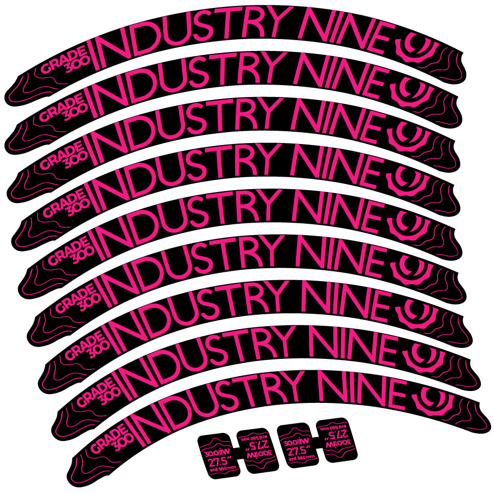 Aufkleber Industry Nine Grade 300, MTB-Rad 27,5, Fahrradaufkleber Vinyl