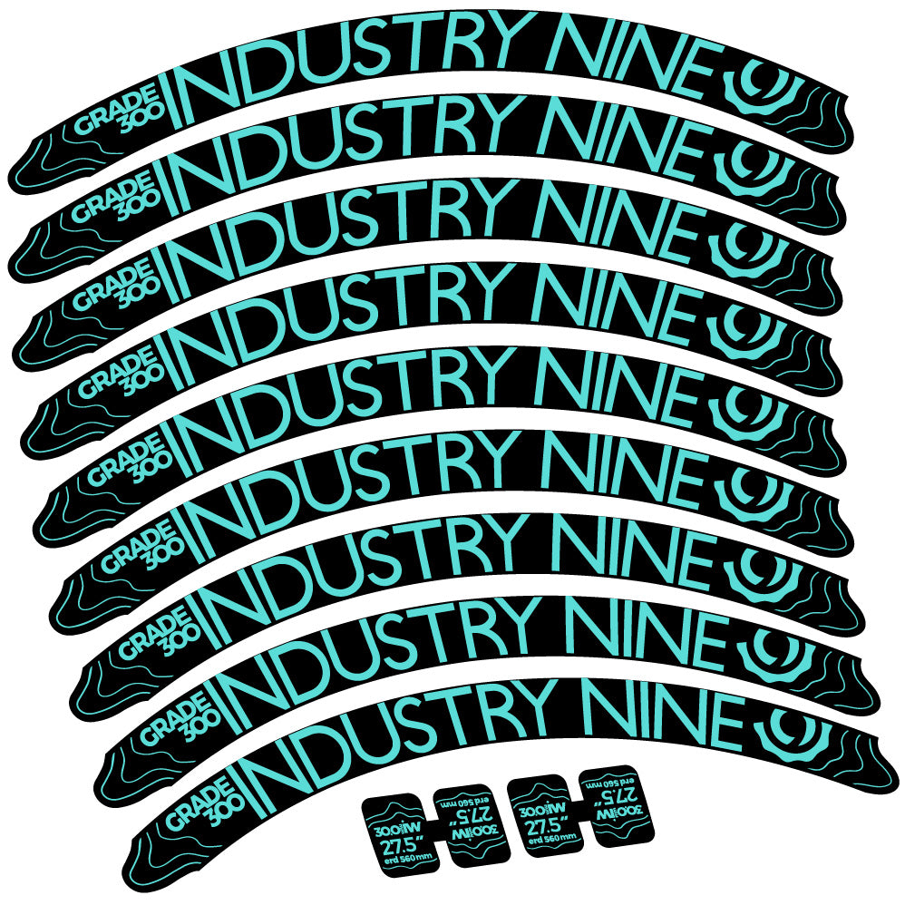 Aufkleber Industry Nine Grade 300, MTB-Rad 27,5, Fahrradaufkleber Vinyl