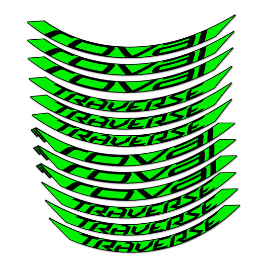 Neon Green decal for Roval Traverse Alloy 2015-2017 MTB wheel 27.5" – bike sticker vinyl