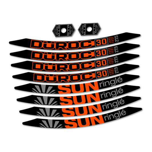 Orange Neon decal for Sun Ringle Duroc 30 2017-2018 MTB wheel 27.5" – bike sticker vinyl