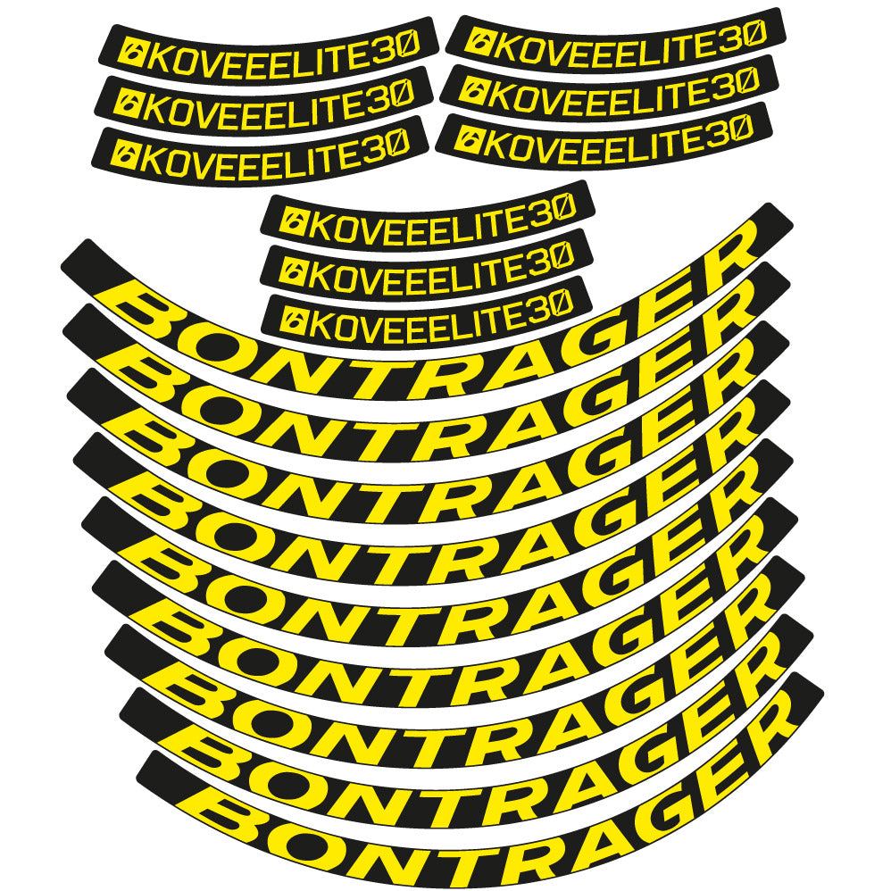 Aufkleber Bontrager Kovee Eite 30, MTB-Rad 29, Fahrradaufkleber Vinyl