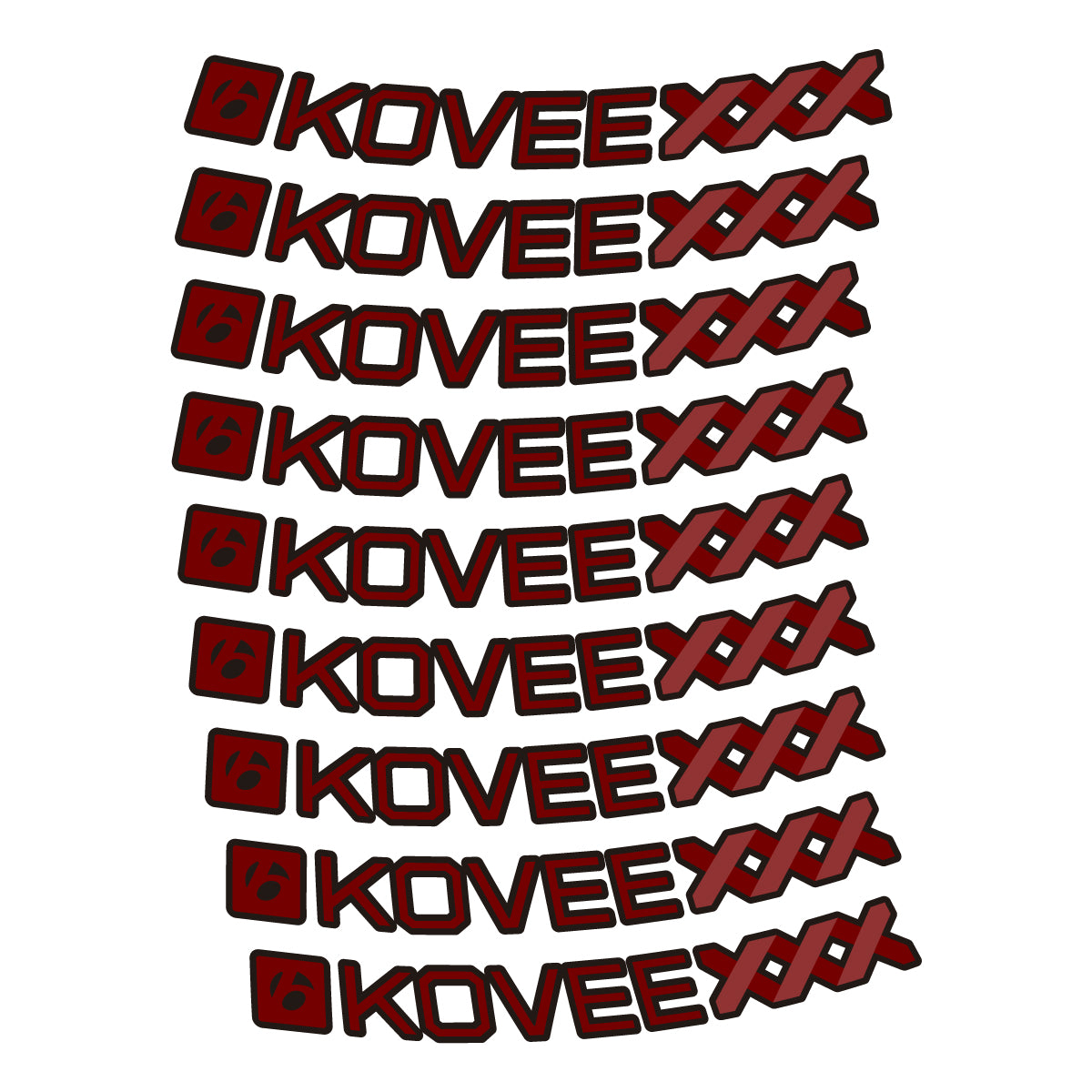 Very Dark Red decal for Bontrager Kovee XXX MTB wheel 29" – bike sticker vinyl