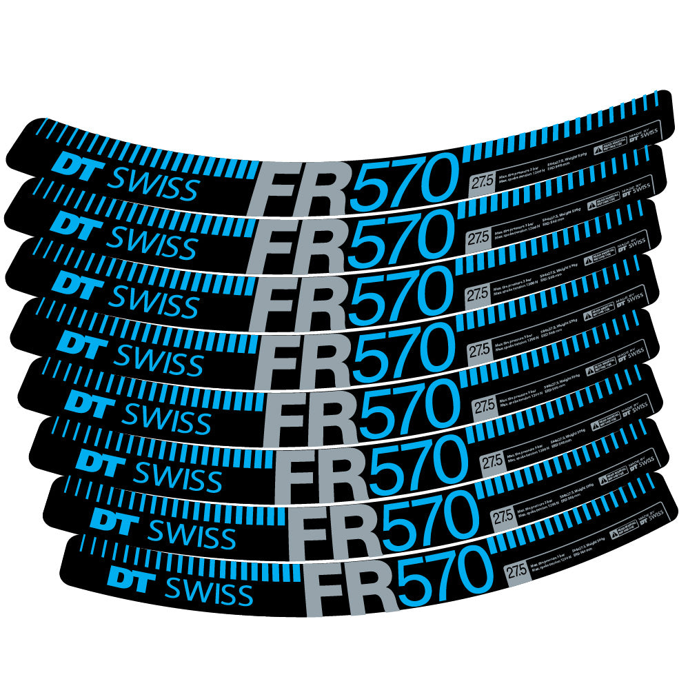 Aufkleber DT Swiss FR 570, MTB-Rad 29, Fahrradaufkleber Vinyl