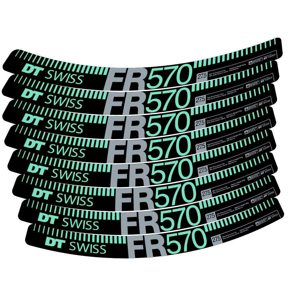 Aufkleber DT Swiss FR 570, MTB-Rad 29, Fahrradaufkleber Vinyl