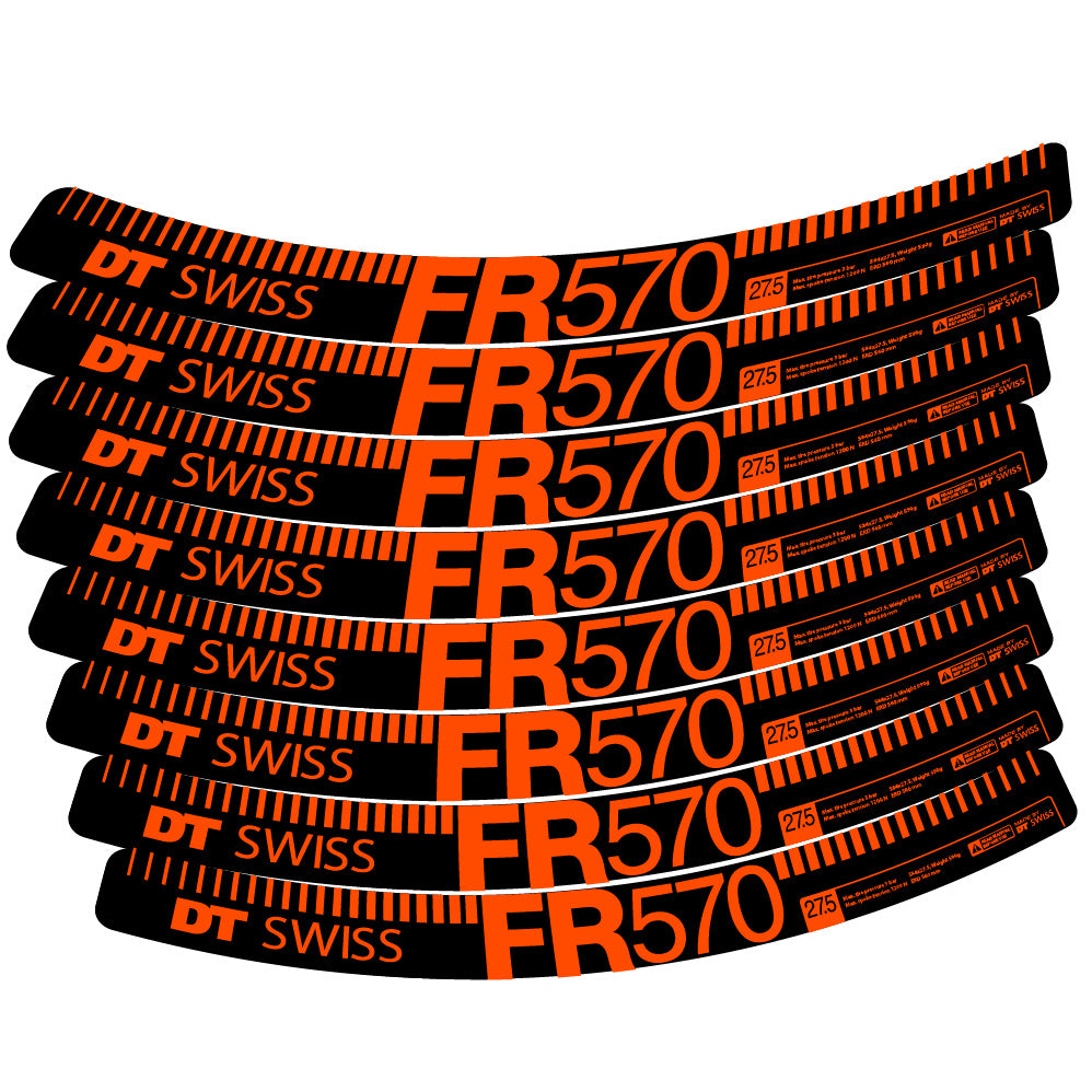 Aufkleber DT Swiss FR 570, MTB-Rad 29, Fahrradaufkleber Vinyl
