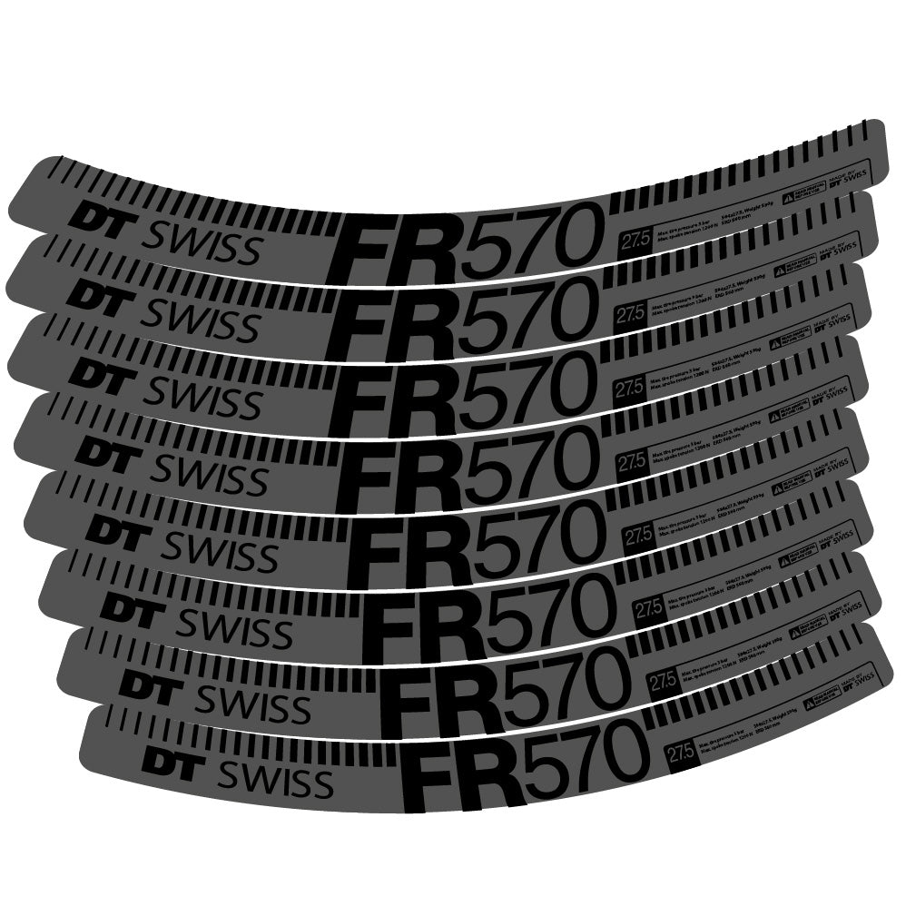 Aufkleber DT Swiss FR 570, MTB-Rad 29, Fahrradaufkleber Vinyl