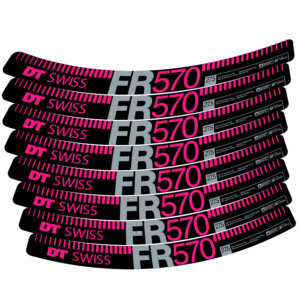 Aufkleber DT Swiss FR 570, MTB-Rad 29, Fahrradaufkleber Vinyl