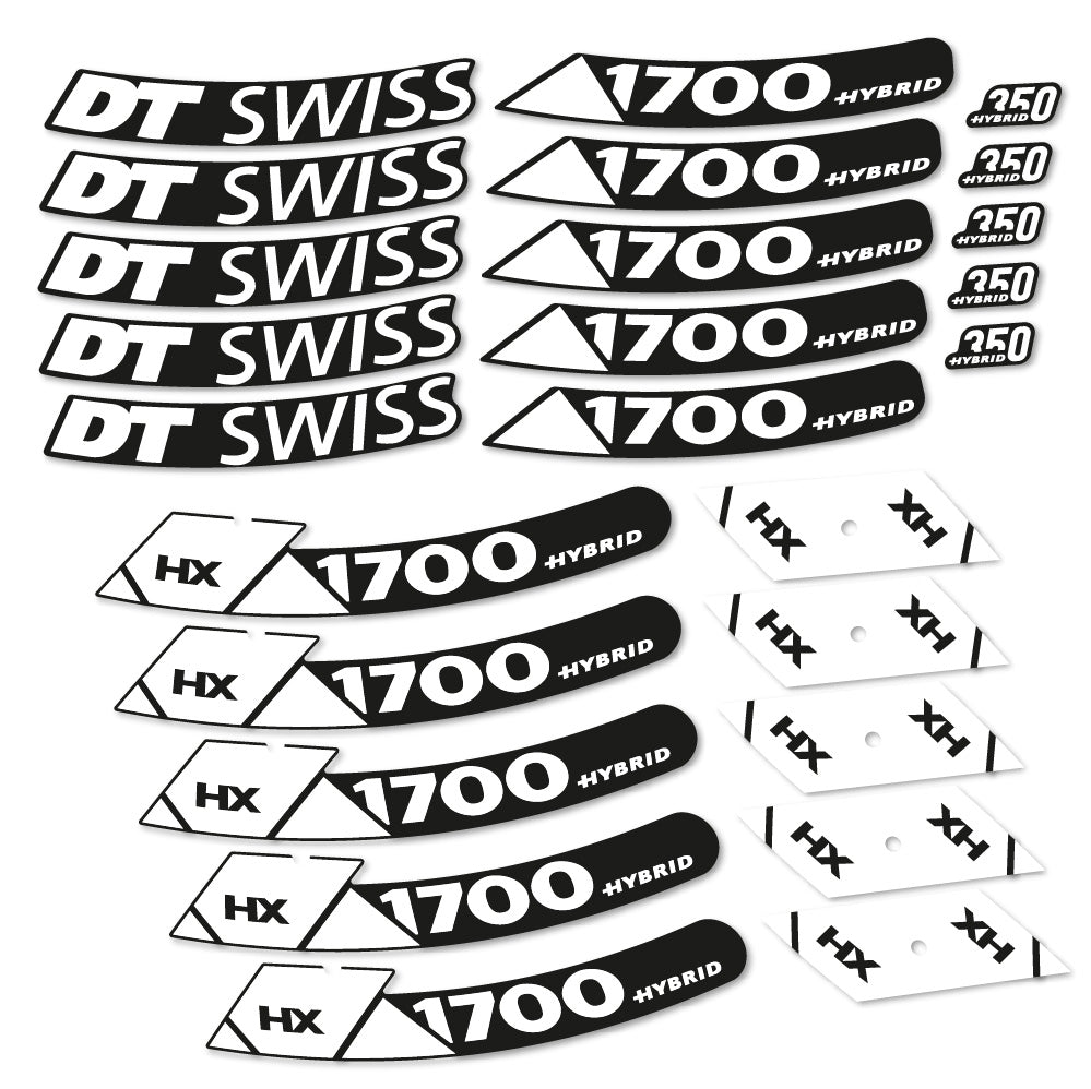 Aufkleber DT Swiss Hybrid HX 1700 Spline 29, MTB-Rad 29, Fahrradaufkleber Vinyl