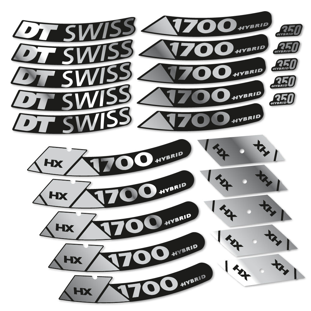 Aufkleber DT Swiss Hybrid HX 1700 Spline 29, MTB-Rad 29, Fahrradaufkleber Vinyl