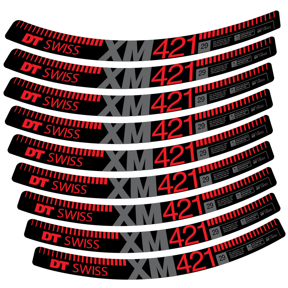 Aufkleber DT Swiss XM421, MTB-Rad 29, Fahrradaufkleber Vinyl