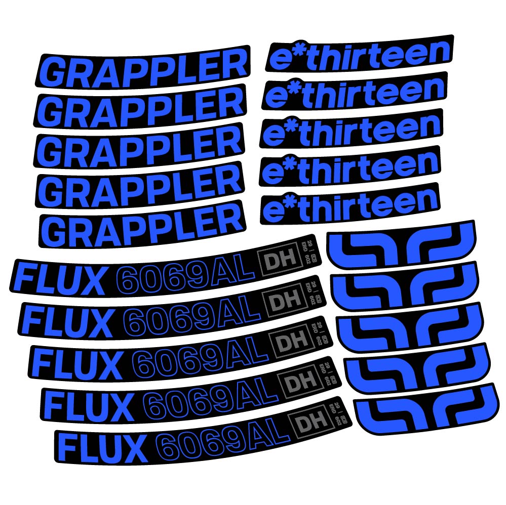 Aufkleber E-Thirteen Grappler Flux Alloy Downhill, MTB-Rad 29, Fahrradaufkleber Vinyl