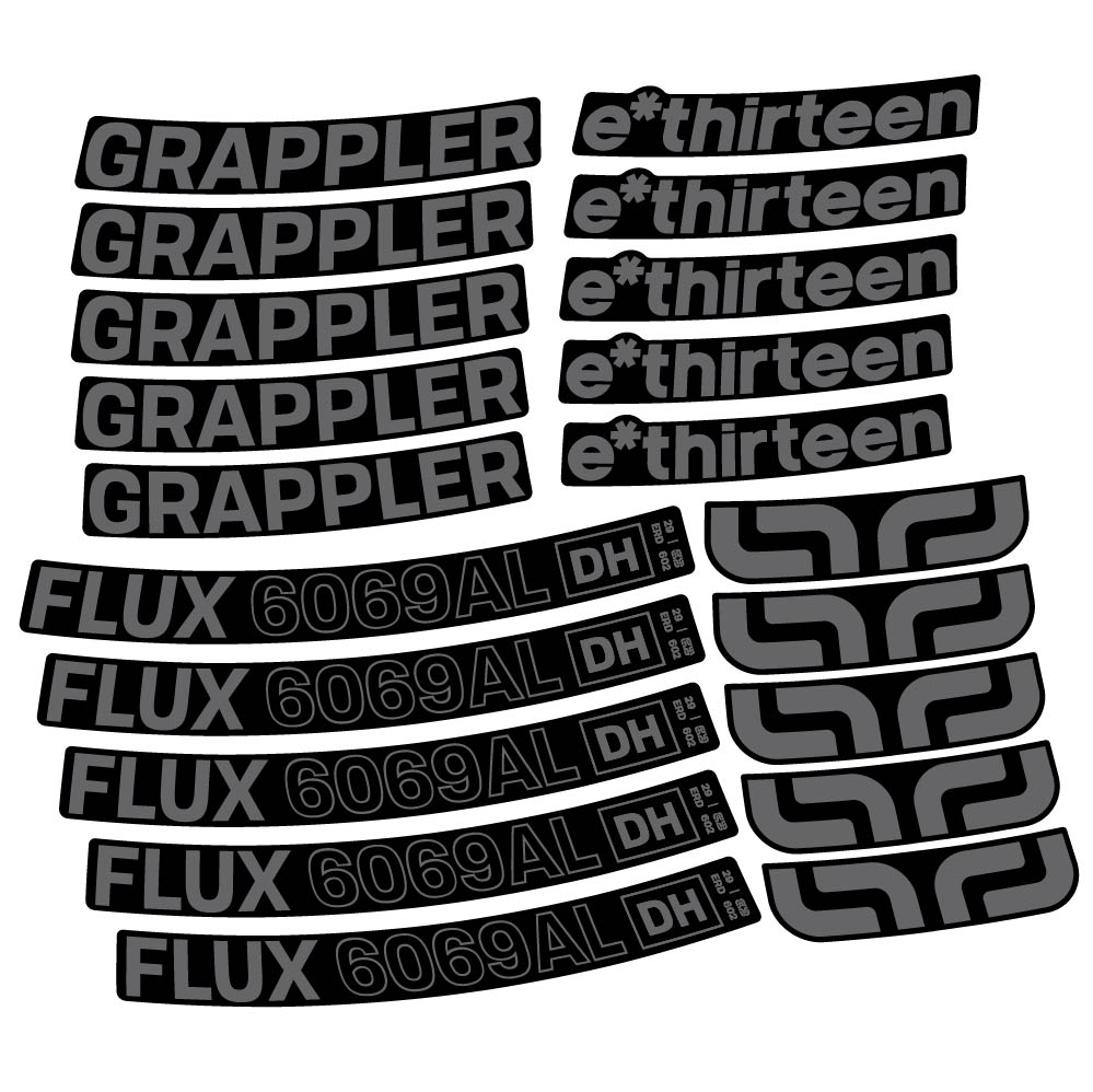 Aufkleber E-Thirteen Grappler Flux Alloy Downhill, MTB-Rad 29, Fahrradaufkleber Vinyl