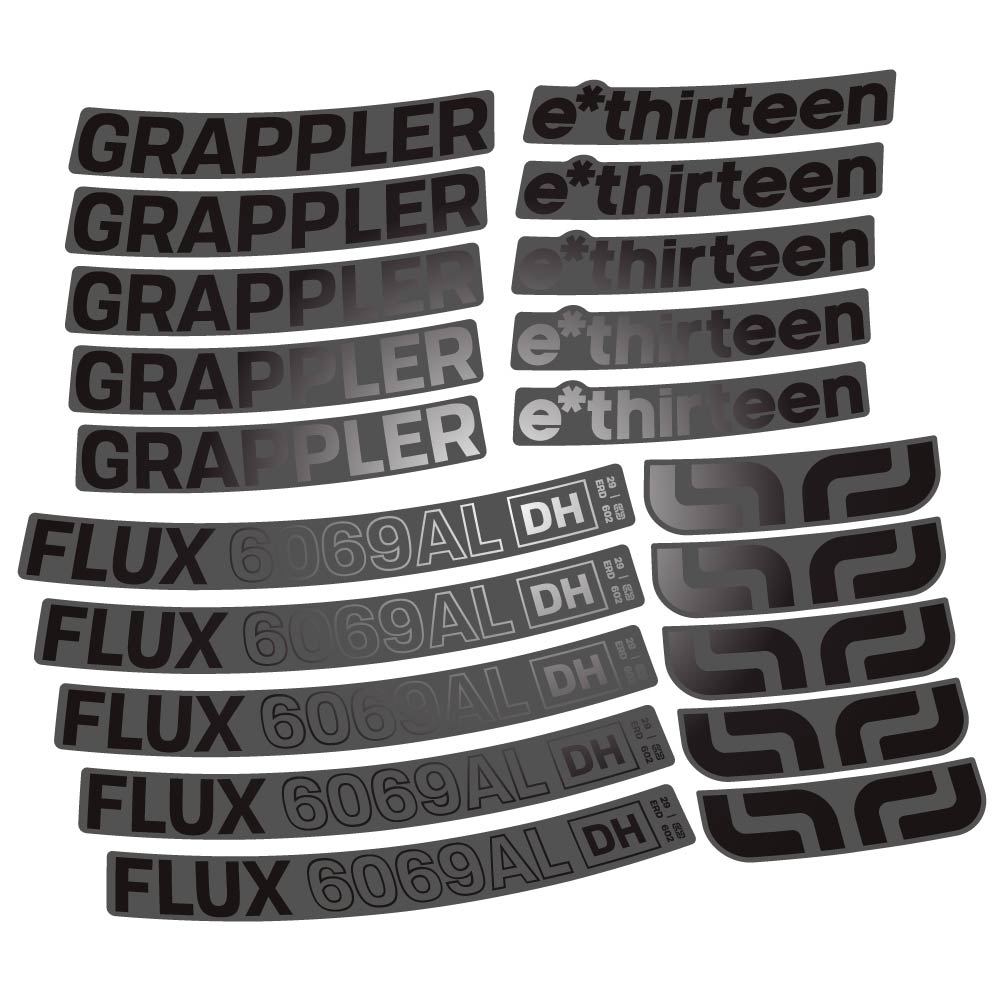 Aufkleber E-Thirteen Grappler Flux Alloy Downhill, MTB-Rad 29, Fahrradaufkleber Vinyl