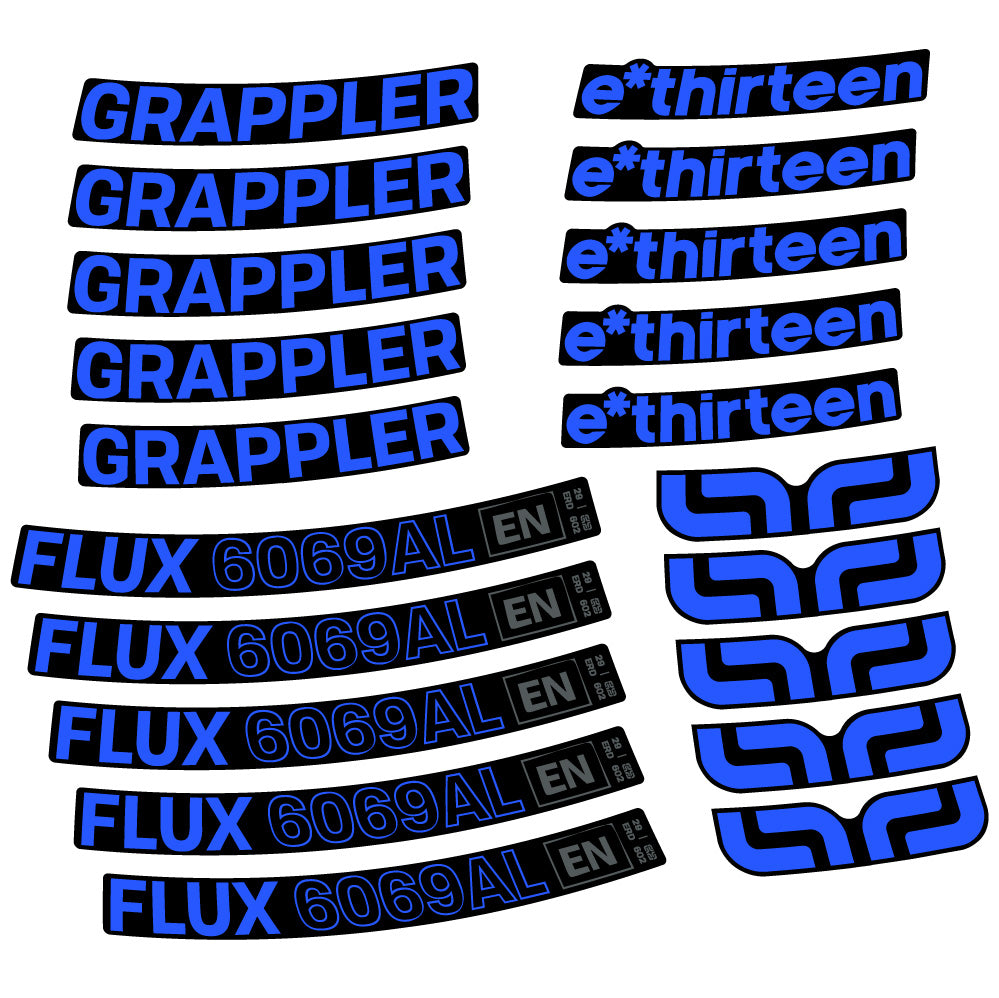 Aufkleber E-Thirteen Grappler Flux Alloy, MTB-Rad 29, Fahrradaufkleber Vinyl