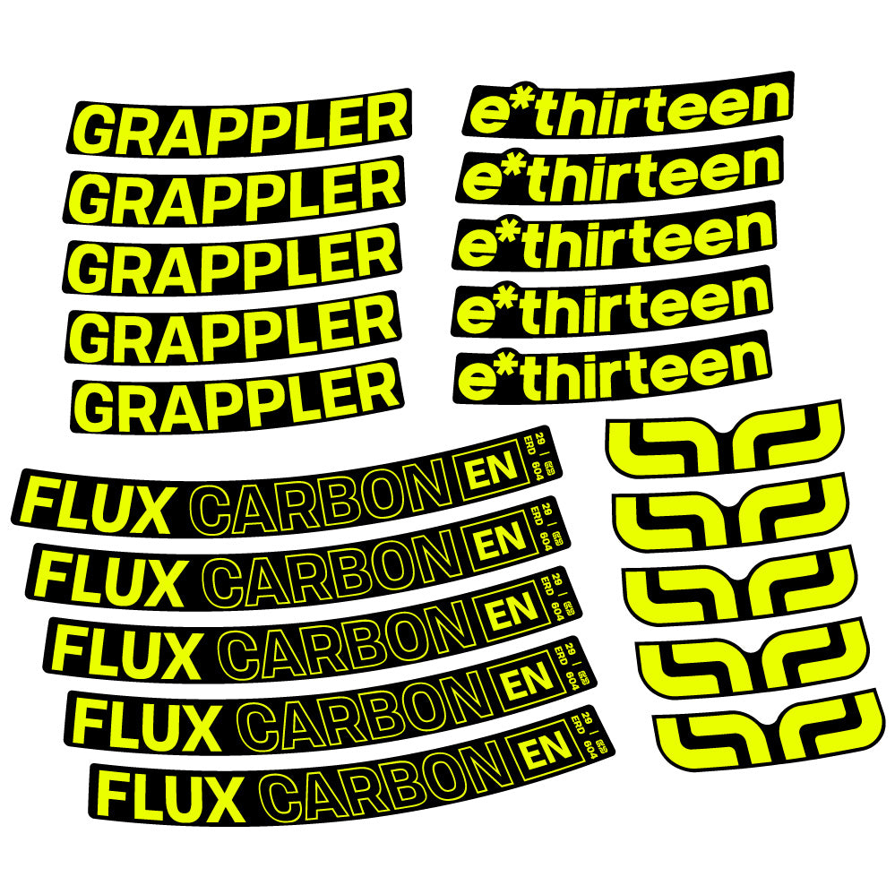 Aufkleber E-Thirteen Grappler Flux, MTB-Rad 29, Fahrradaufkleber Vinyl