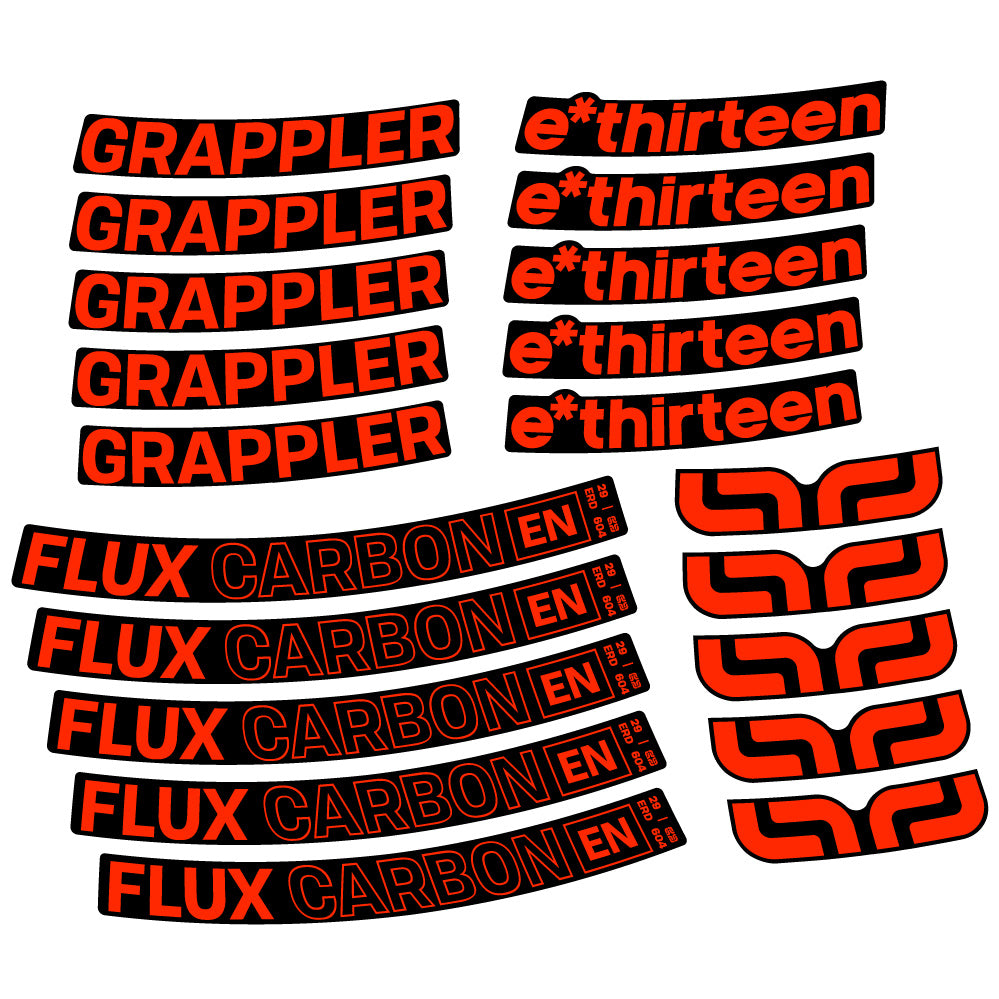 Aufkleber E-Thirteen Grappler Flux, MTB-Rad 29, Fahrradaufkleber Vinyl