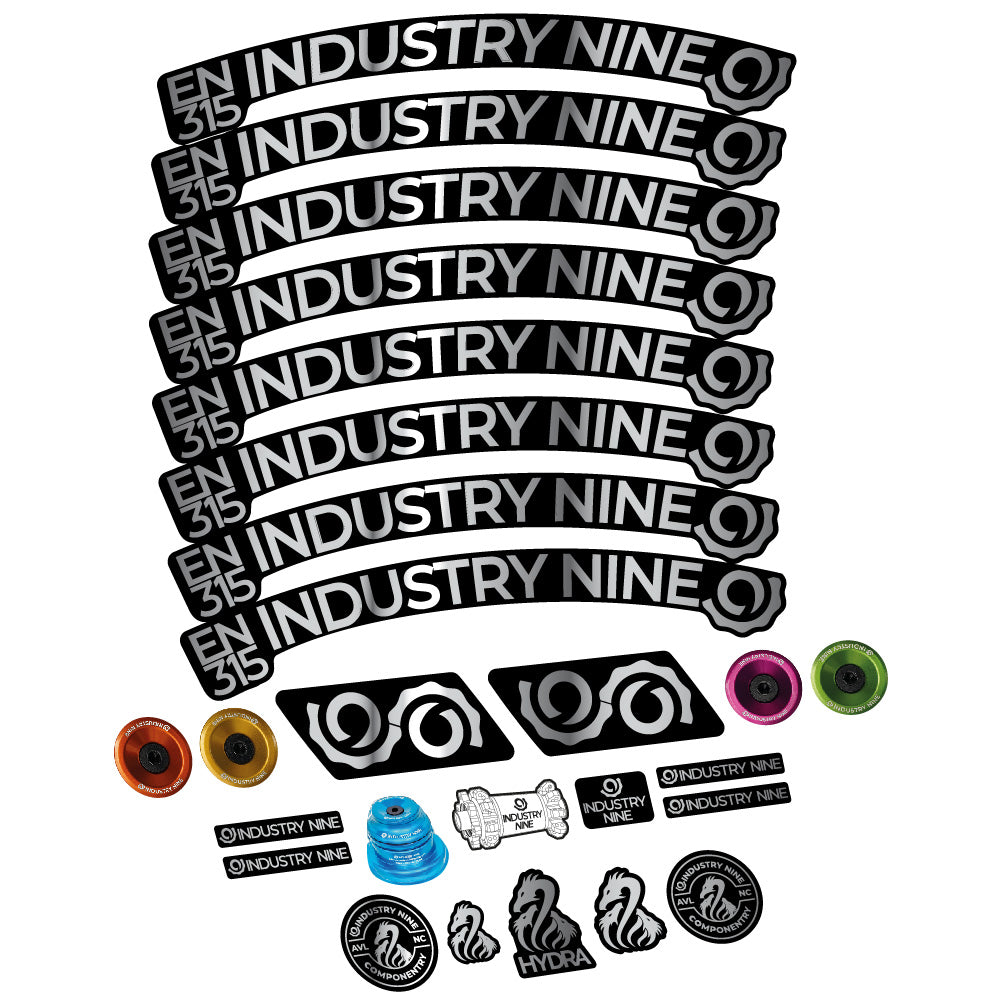 Aufkleber Industry Nine Enduro 315 Carbon, MTB-Rad 29, Fahrradaufkleber Vinyl