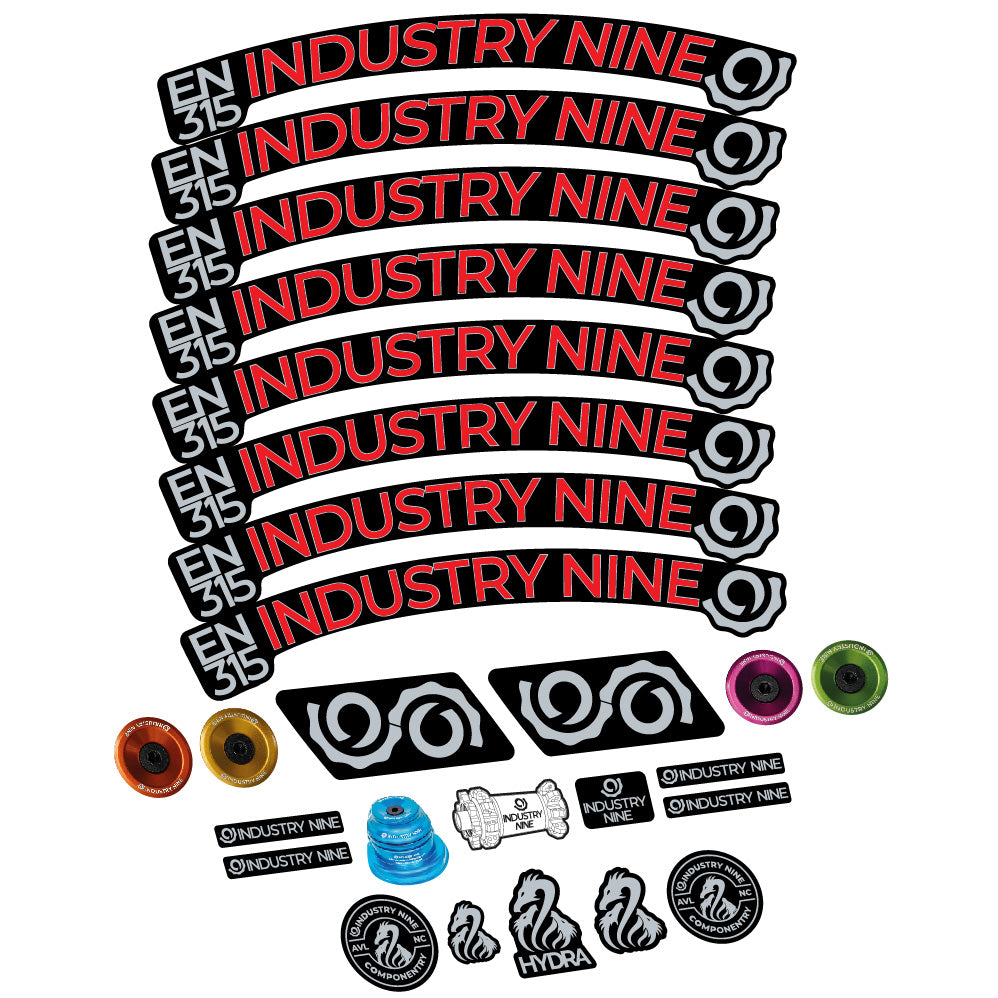 Aufkleber Industry Nine Enduro 315 Carbon, MTB-Rad 29, Fahrradaufkleber Vinyl