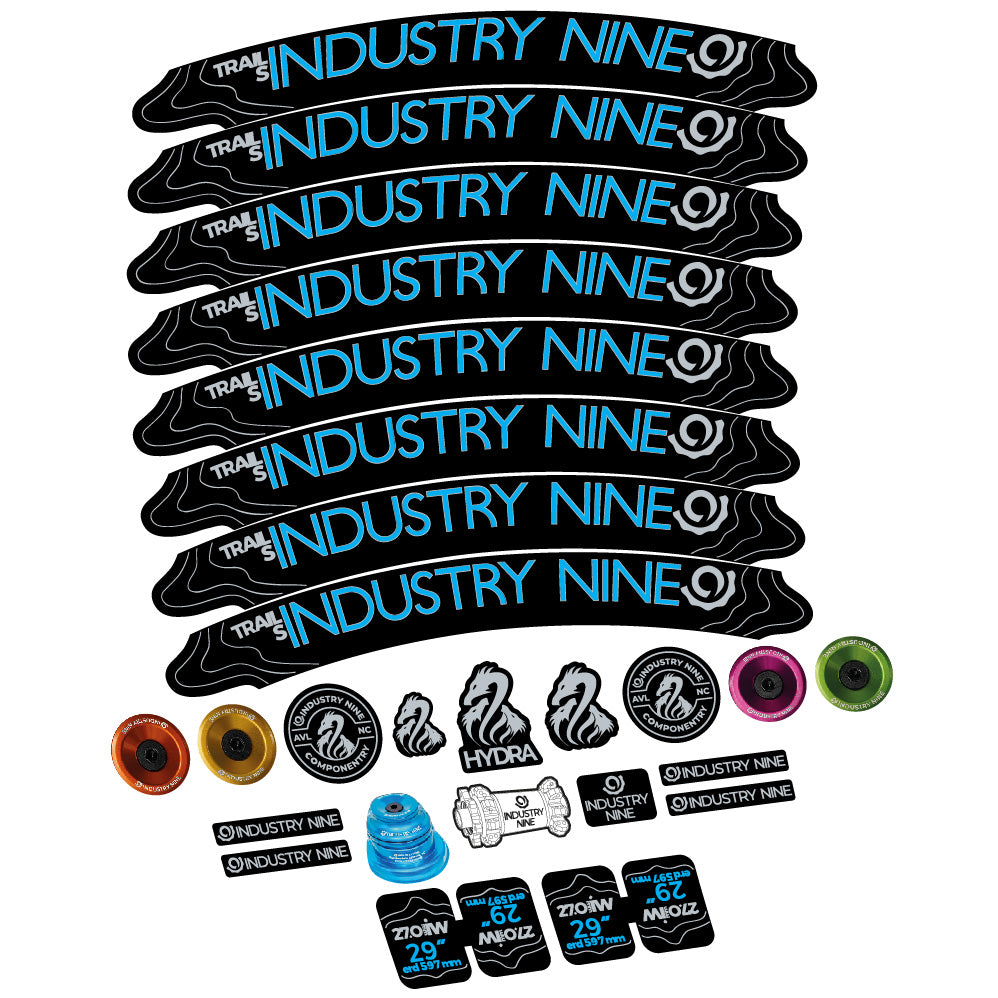 Aufkleber Industry Nine Trail S, MTB-Rad 29, Fahrradaufkleber Vinyl