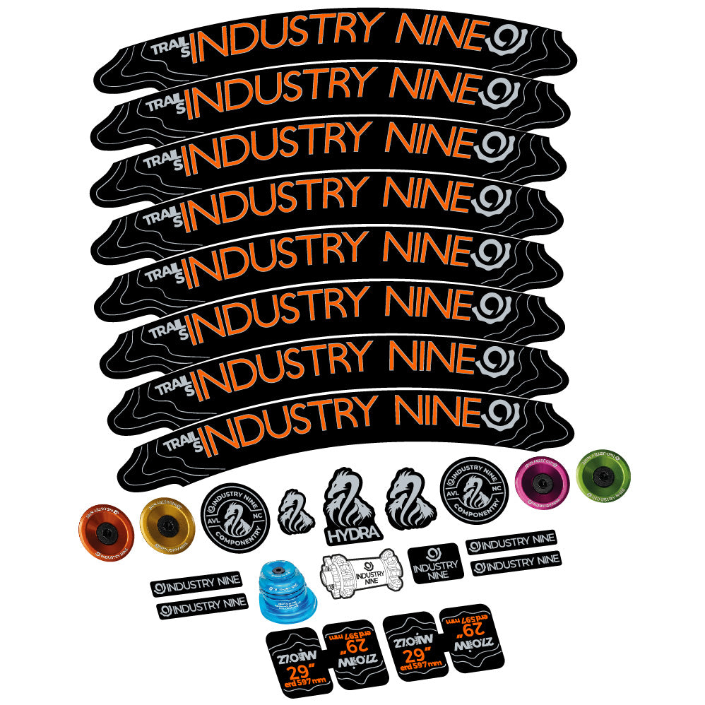 Aufkleber Industry Nine Trail S, MTB-Rad 29, Fahrradaufkleber Vinyl