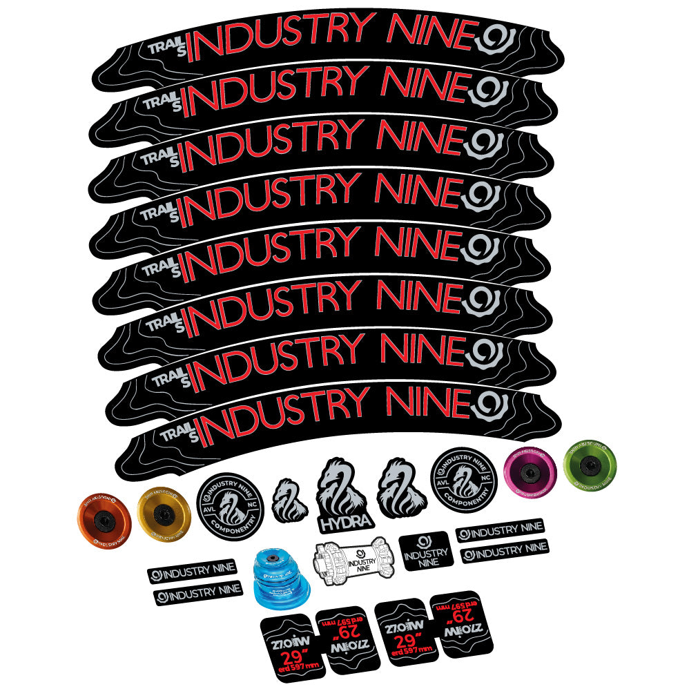 Aufkleber Industry Nine Trail S, MTB-Rad 29, Fahrradaufkleber Vinyl