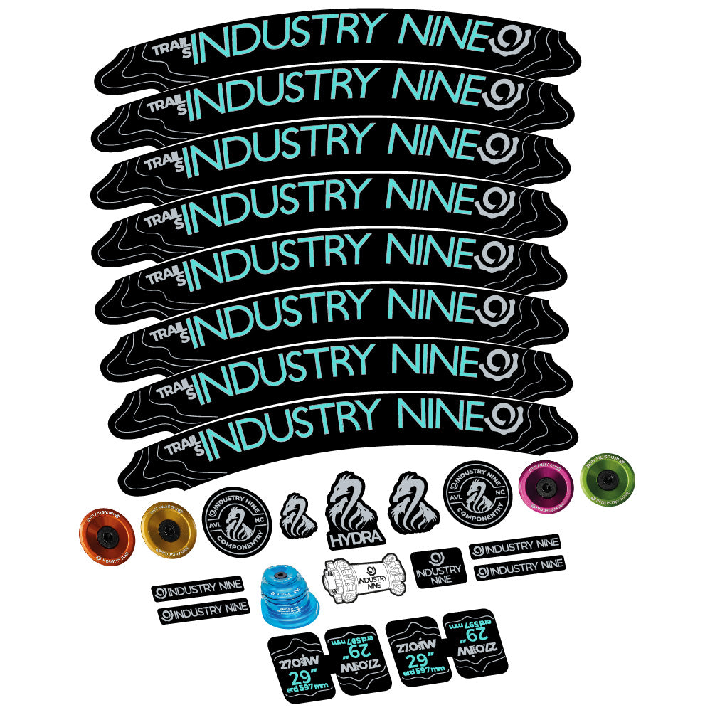 Aufkleber Industry Nine Trail S, MTB-Rad 29, Fahrradaufkleber Vinyl