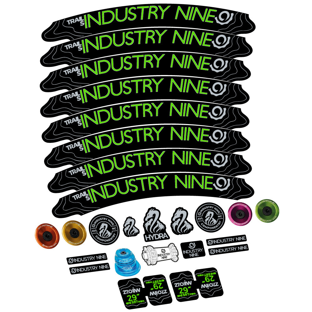 Aufkleber Industry Nine Trail S, MTB-Rad 29, Fahrradaufkleber Vinyl