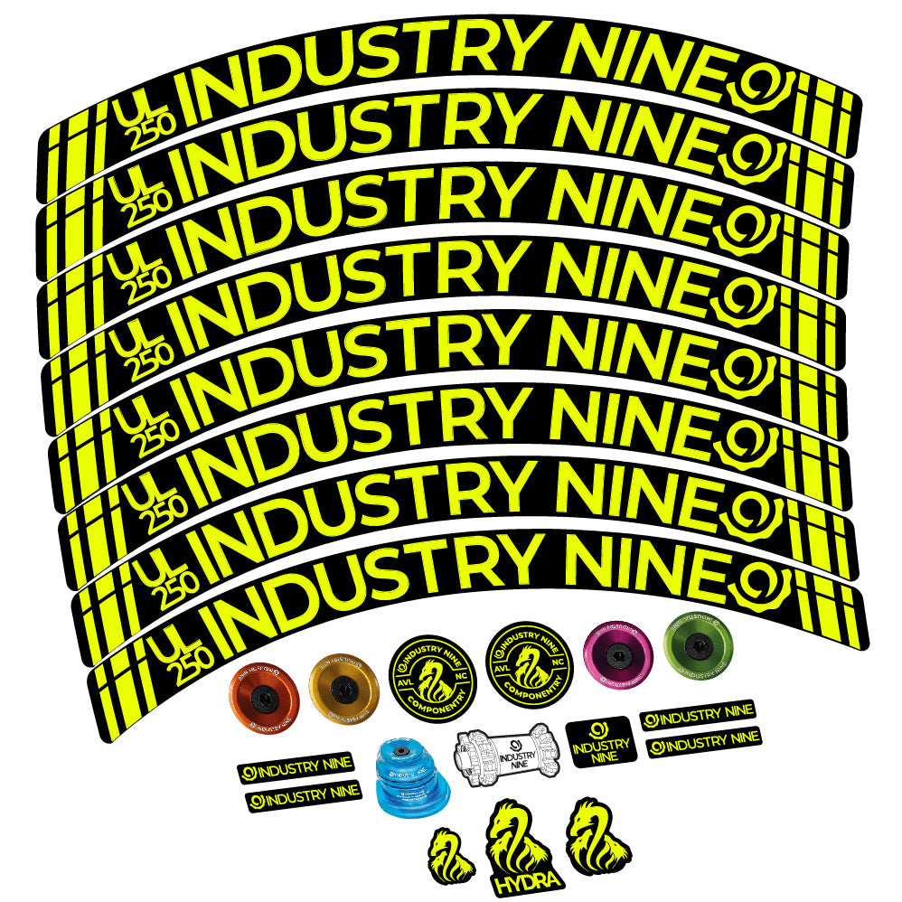 Aufkleber Industry Nine Ultralite Carbon, MTB-Rad 29, Fahrradaufkleber Vinyl