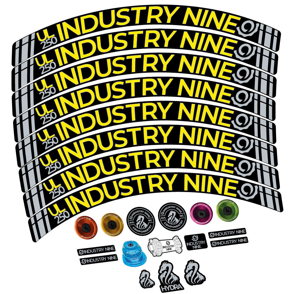 Aufkleber Industry Nine Ultralite Carbon, MTB-Rad 29, Fahrradaufkleber Vinyl