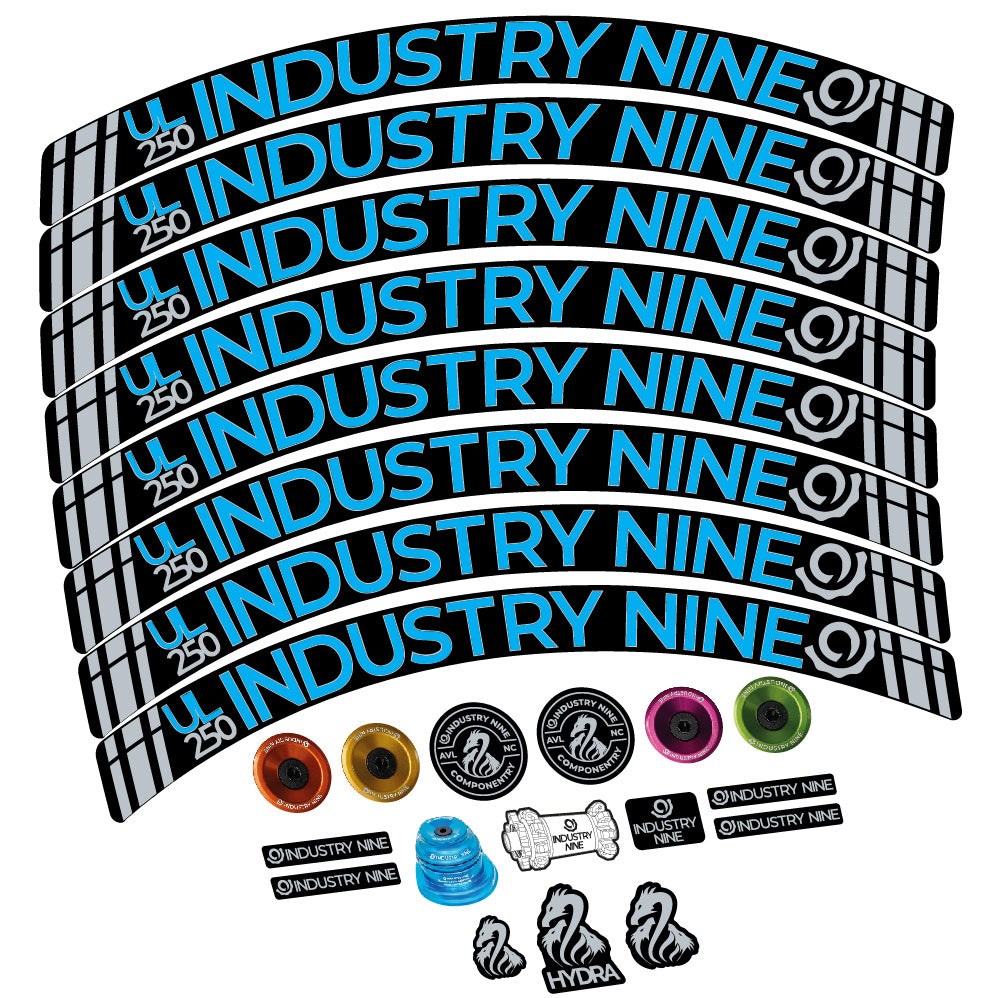 Aufkleber Industry Nine Ultralite Carbon, MTB-Rad 29, Fahrradaufkleber Vinyl